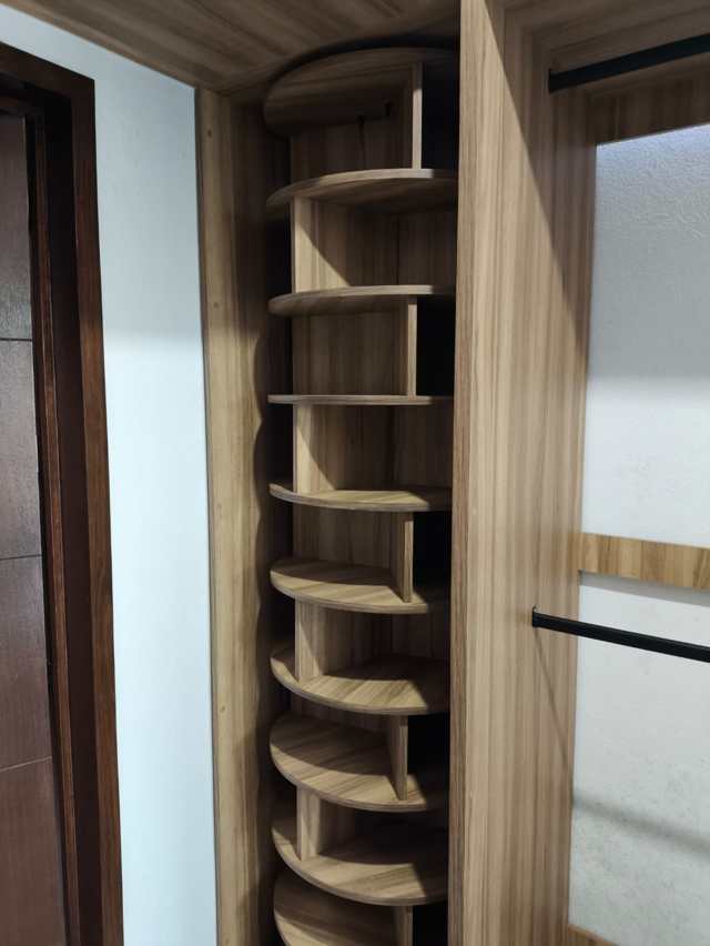 Zapatera giratoria en nogal — Closets y Vestidores, Cocinas & Closets Stylo